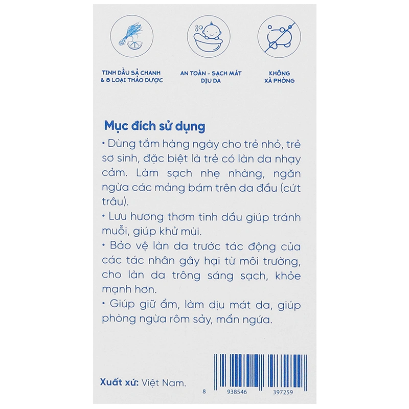 Nước tắm thảo dược Sachi hương tràm, giúp ngăn rôm sảy chai 250ml - 23